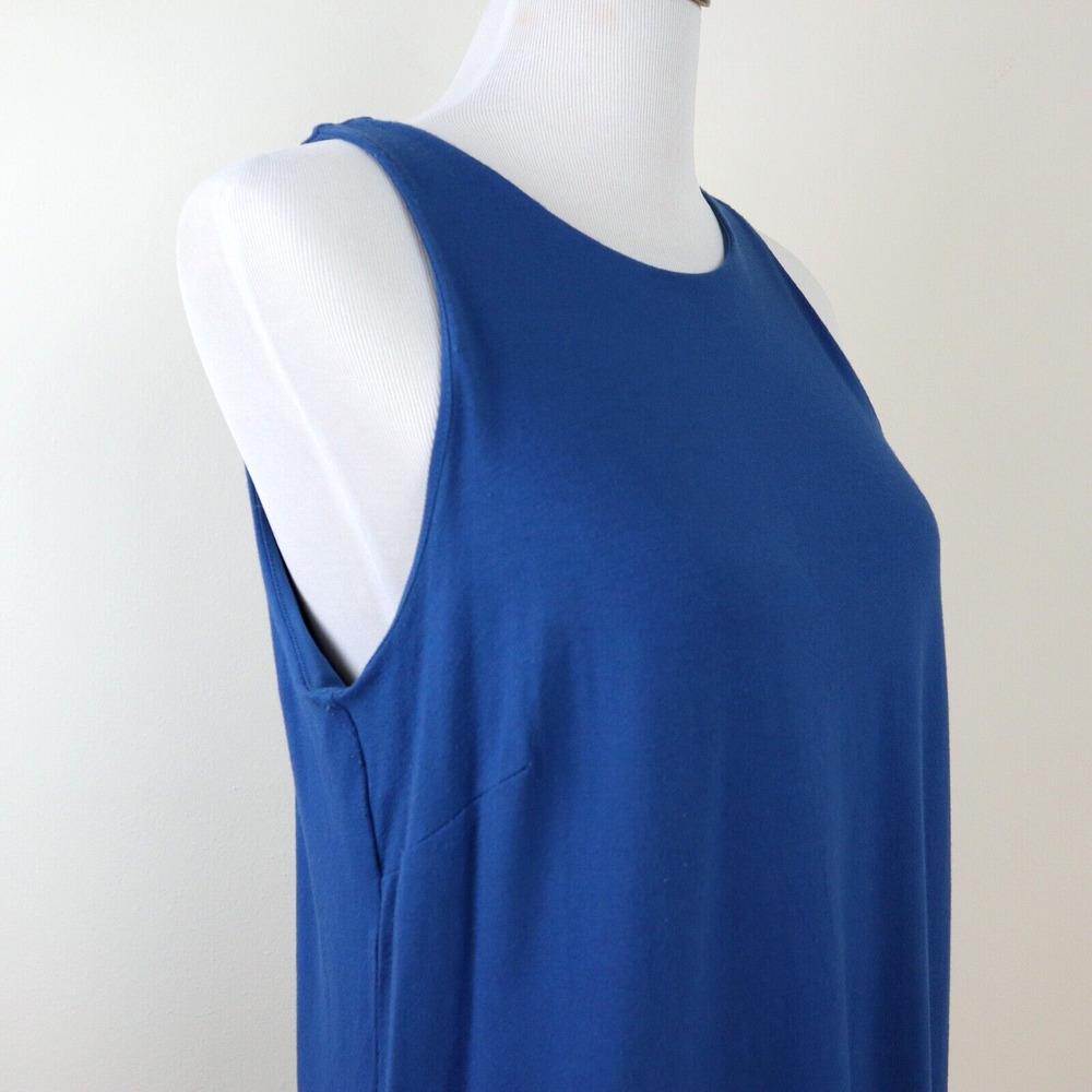 Ann Taylor Size M Midi Shift Dress Color Block Navy Blue Chartreuse - Picture 6 of 9